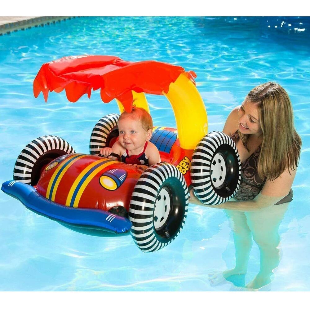 Poolmaster Learn-to-Swim Swimming Pool Float Baby Rider with (Baby Buggy)